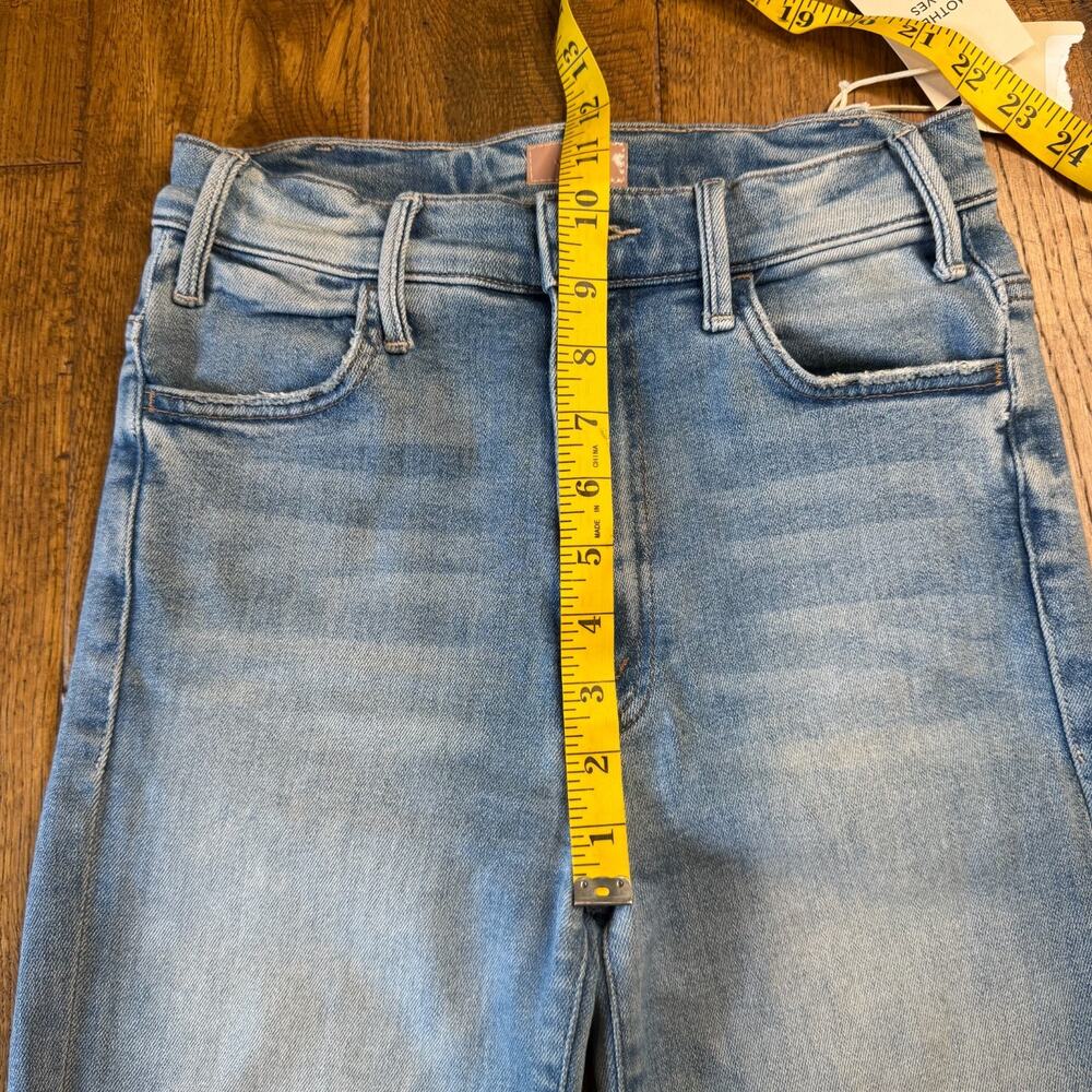 Mother The Hustle Ankle Fray Raw Hem Stretch Jeans Women's Size 25 High Rise - Picture 4 of 9